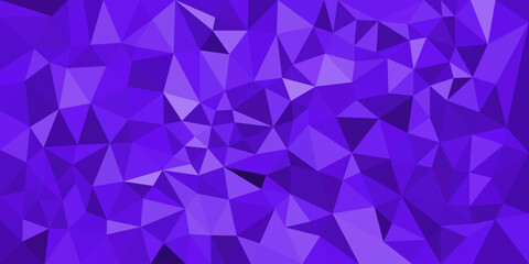 A vibrant abstract background composed of sharp, overlapping purple polygons, creating a dynamic and modern geometric pattern.
