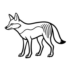 A detailed fox illustration isolated on white background, showcasing its distinctive markings and wild beauty