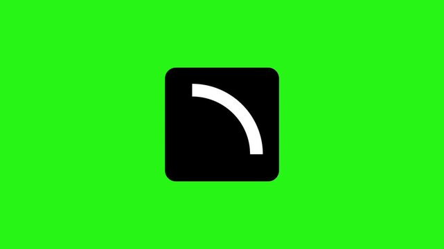4K RSS feed icon animation with green screen background