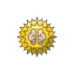 Mind Waves Icon, Neurofeedback Brain Training Therapy Vector.