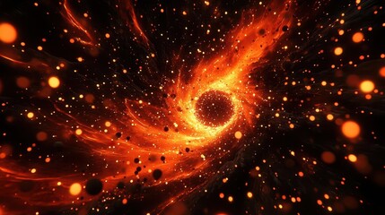 Fiery Vortex: Cosmic Inferno
