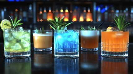 Tropical Cocktails: Icy Drinks, Garnish