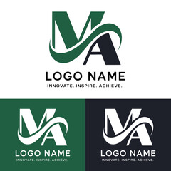Initial monogram MA logo with letter style design