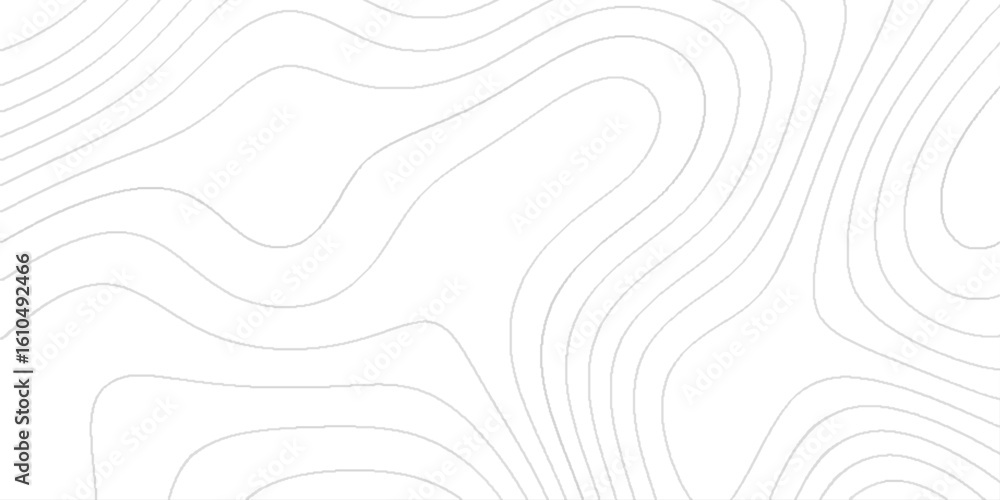 Poster topographic map patterns white wave paper design, topographic map isolated on white background for g