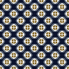 Diamonds seamless pattern classic blue white background geometric motif. Modern geometrical grunge texture fashion fabric design textile swatch ladies dress, men's shirt, scarf all over print block.