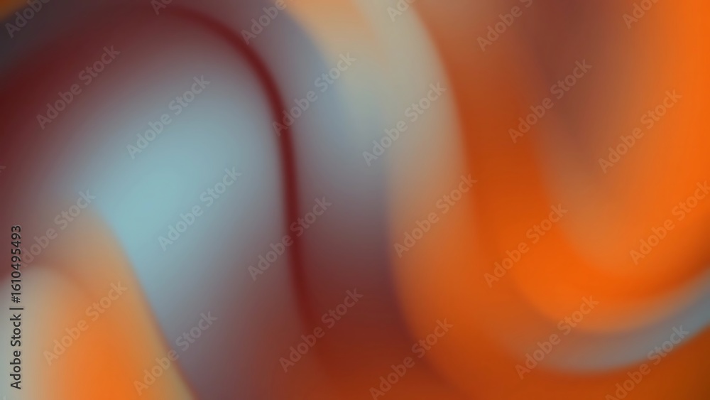 Aufkleber prismatic blue inferno abstract blurred background with flowing orange, brown and blue colors creati