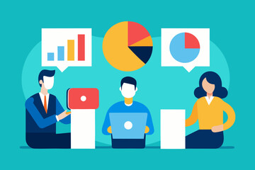 Business meeting with charts and data analysis