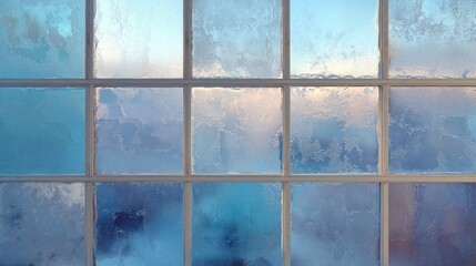 Frosty window squares