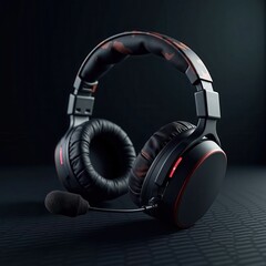 Streamer Headphones with Noise-Canceling Mic – Carbon Fiber Background