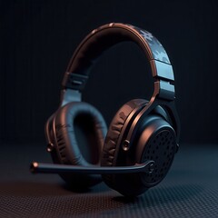 Streamer Headphones with Noise-Canceling Mic – Carbon Fiber Background