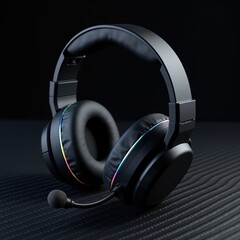 Streamer Headphones with Noise-Canceling Mic – Carbon Fiber Background