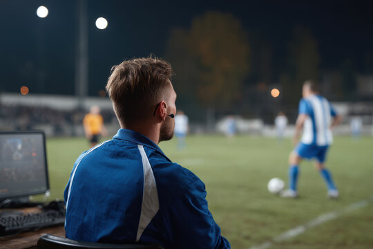 ai referee analyzes crucial moment in football match ensuring fairness and accuracy