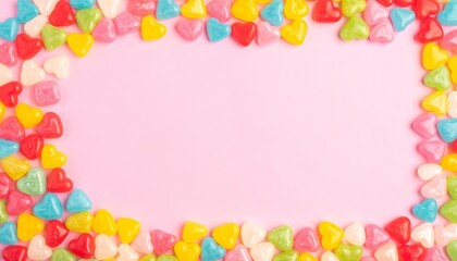 Obraz premium Assorted Colorful Candy Hearts