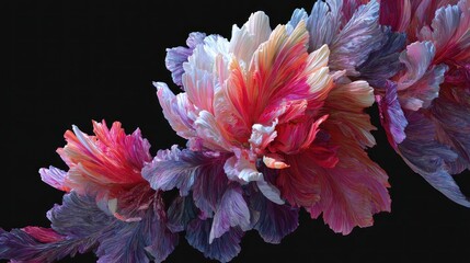 Abstract floral swirls in vibrant colors