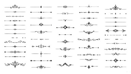 Ornate decorative dividers and flourishes ornamental borders