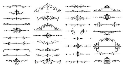 Ornate decorative dividers and flourishes ornamental borders