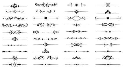 Ornate decorative dividers and flourishes vintage