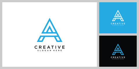 initial letter a logo vector design