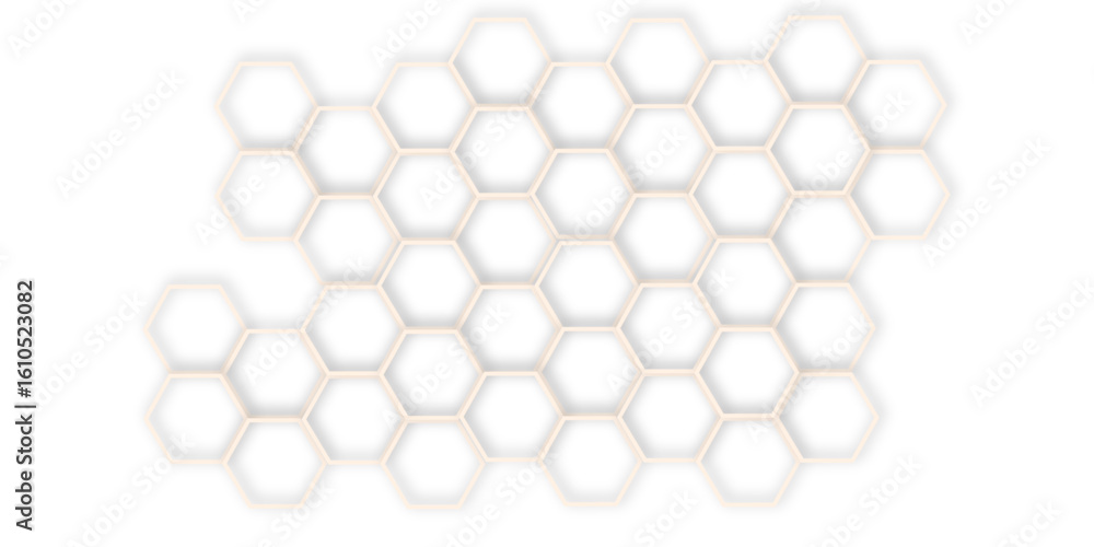 Poster abstract geometric technology 3d colorful hexagon polygonal honeycomb luxury pattern vector backgrou
