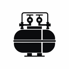gas tank vector silhouette illustration isolated on white background