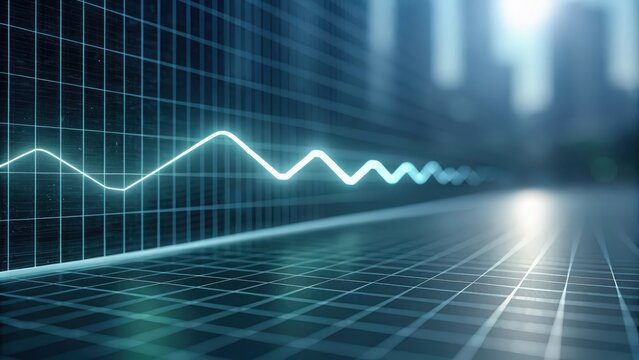 Glowing wave crossing a digital grid — breakthrough insight in financial forecasting