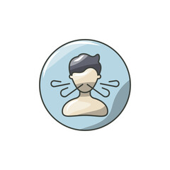 Breath Pacer Icon, Therapeutic Breathing Guide Vector.