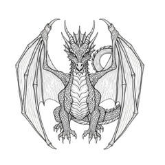 "Mythical Dragon Vector Illustration