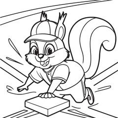 vector illustration of an animal in baseball