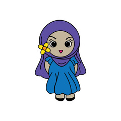 cute child icon design illustration cute animation vector