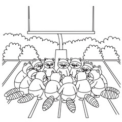 vector illustration of an animal in baseball