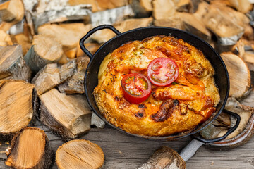 ピッツア　Make homemade pizza outdoors in the oven