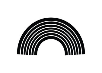 Obraz premium Rainbow line art Vector Illustration