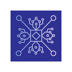 logo icon technology electronic modern line design vector