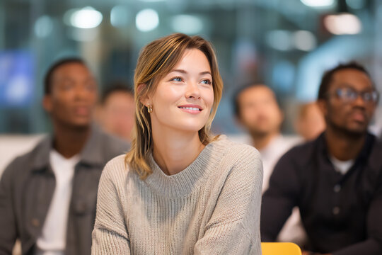 diverse business team in analytics workshop