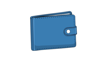 Blue Bifold Wallet with Snap Closure. featuring wallet, bifold, blue and more, creating a perfect scene. This scene includes elements like leather, accessory, money.