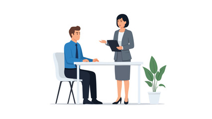 Obraz premium Business Meeting Between Two Professionals. featuring business, meeting, professionals and more, creating a perfect scene. This scene includes elements like office, discussion, collaboration.