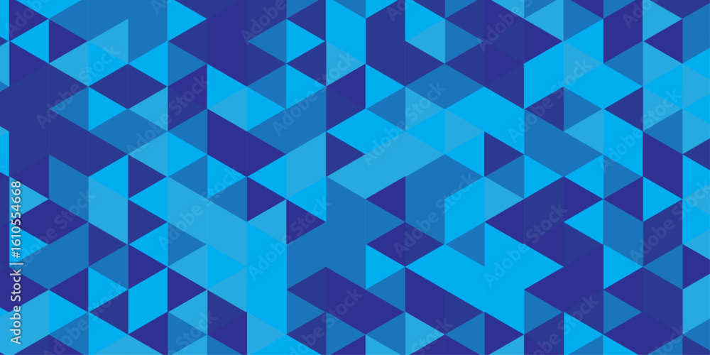 Poster modern triangle mosaic blue background. overlap random vector element. business polygonal texture. a