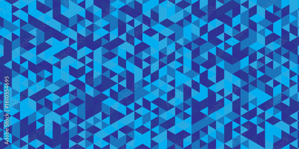 Aufkleber modern triangle mosaic blue background. overlap random vector element. business polygonal texture. a