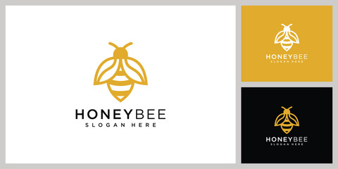 Naklejka premium honey Bee animals logo vector
