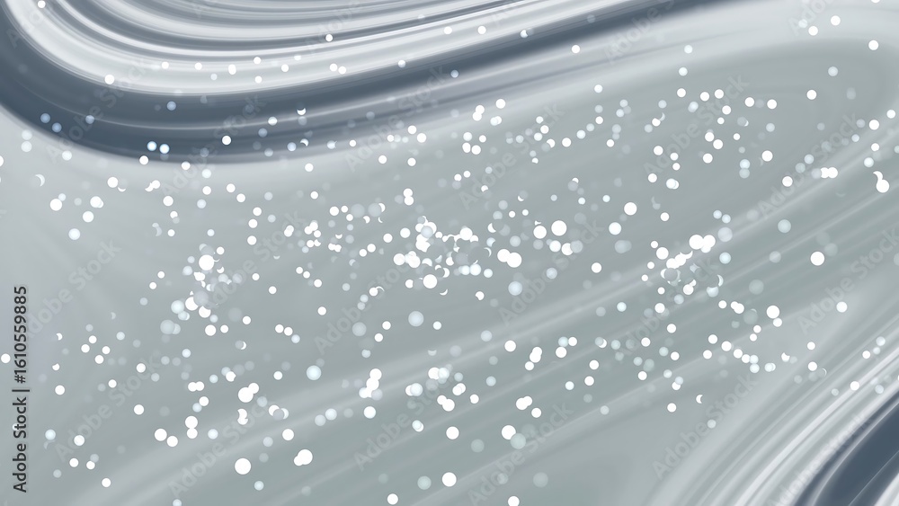 Aufkleber prismatic oceanic grey tones abstract background with swirling gray tones and scattered white bokeh 