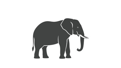 Silhouette of an African Elephant Standing. featuring elephant, africa, animal and more, creating a perfect scene. This scene includes elements like wildlife, silhouette, mammal.