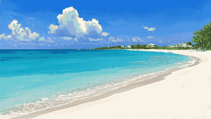 Monsoon Petal The most beautiful island isolated watercolor vector illustration svg