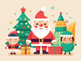 Smiling Christmas Icons for Kids