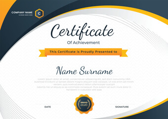 Fototapeta premium gradient modern certificate template