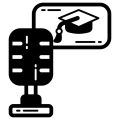 education podcast solid black