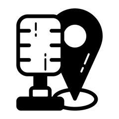 podcast location solid black