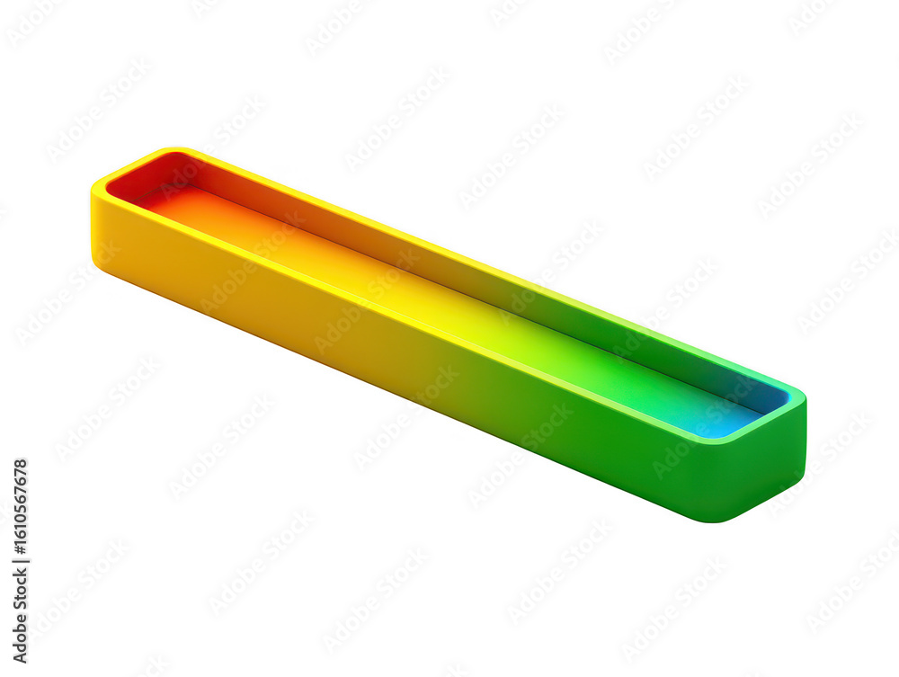 Poster 3 d gradient level bar icon isolated on a transparent background image