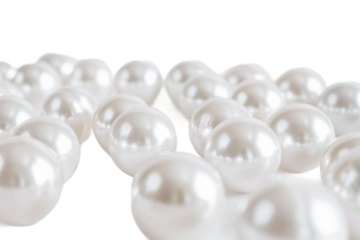 Classic pearls isolated on transparent background perfect for fine jewelry catalogs and elegant product displays