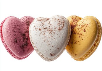 Heart-Shaped Macarons in Assorted Flavors and Colors for Special Occasions and Celebrations