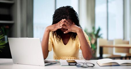 Focused African Woman Accountant Managing Finance